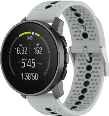 Produktbild von Strap-it Suunto 9 Peak Silikonarmband (Grau/Schwarz)