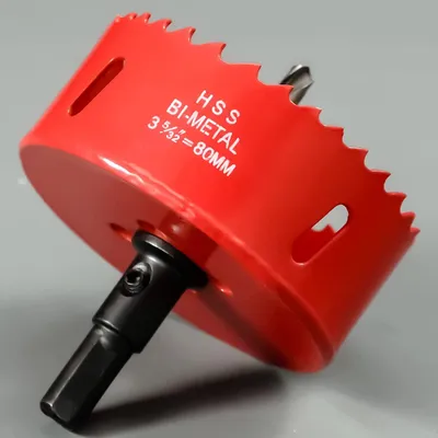 Zdjęcie produktu dla Piła otwornica bimetalowa, stal HSS, średnica 80 mm, głębokość cięcia 27 mm, do metalu i drewna