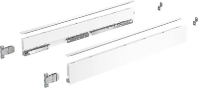 Produktbild von Hettich Zarge AvanTech YOU Set, Höhe 77 mm, NL 450 mm, weiß, links und rechts