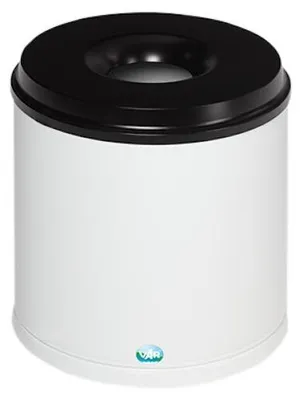 Produktbild von Selbstlöschender Papierkorb | 30 Liter, HxBxT 40x37x37cm | Verzinkter Stahl | Weiß