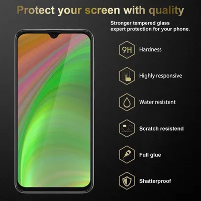 Immagine prodotto di Cadorabo pellicola blindata per Xiaomi Mi CC9 pellicola protettiva in nero a schermo intero vetro temperato di protezione del display