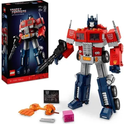 Immagine prodotto di LEGO ICONS 10302 Optimus Prime, figura robot Autobot Transformers, modello di camion per adulti, modello 2 in 1