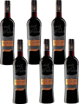 Produktbild von Rotwild Schoko Rotwein mit Schokoladengeschmack süß 750ml 6er Pack