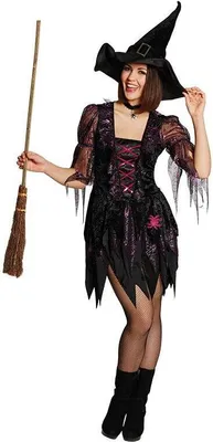 Immagine prodotto di Costume da strega ragno 40 nero-rosa