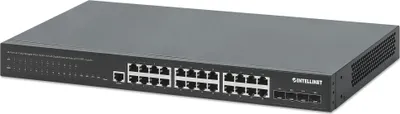 Obrázok produktu pre Intellinet 561846, Riadený, L2+, Gigabit Ethernet (10/100/1000), Podpora napájania cez Ethernet (PoE), Inštalácia do Racku, 1U