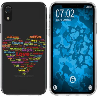 Produktbild von PhoneNatic Case kompatibel mit Apple iPhone Xr Silikon-Hülle pride Herz M5