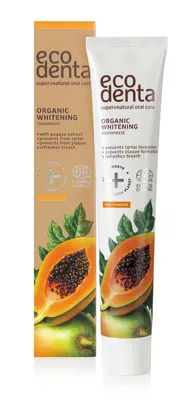 Obrázok produktu pre Ecodenta_Organická Bieliaca Zubná Pasta S Papájou 75Ml
