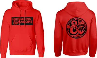 Produktbild von Uni Sweater mit Kapuze Dungeons & Dragons Logo Rot - XXL