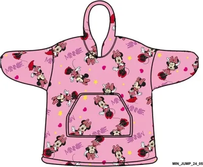 Imagen del producto de Sudadera tipo poncho con estampado de Minnie Mouse, para niñas de 7 a 14 años, fabricada en poliéster