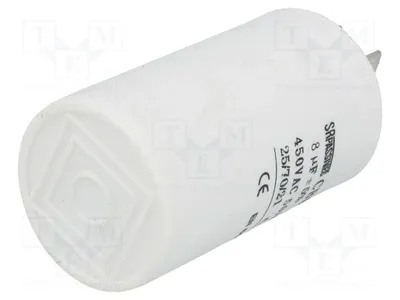 Produktbild von Kondensator: für Motoren, Betrieb; 8uF; 450V; 35x60mm; -25÷70°C CBB60A-8/450 Kondensatoren für Motoren