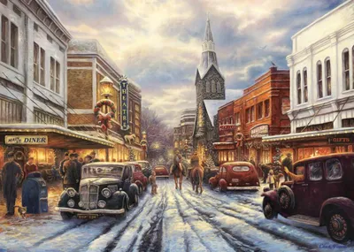 Imagen del producto de Puzzle "Grafika" de Chuck Pinson - "El encanto de la vida en un pequeño pueblo" - 500 piezas