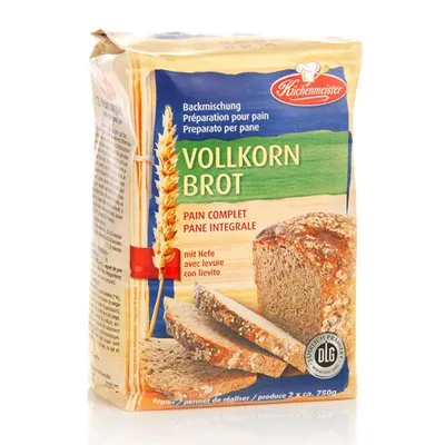 Produktbild Küchenmeister Vollkornbrot Backmischung aus Weizen und Roggen 1000g