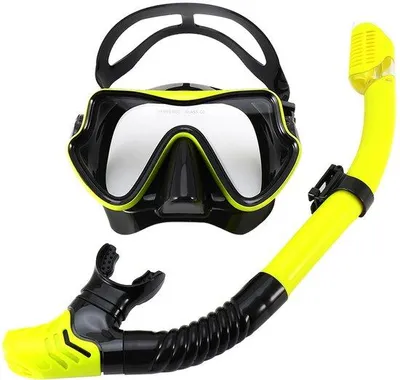 Produktbild von Schwarzes Vollgesichts-Snorkelset für Erwachsene