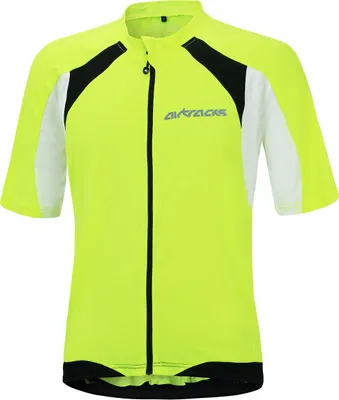 Produktbild von Airtracks Herren Fahrradtrikot Kurzarm Pro T / Neon-Weiß-XXL / atmungsaktives Radtrikot - Jersey mit Quick Dry & Anti-UV