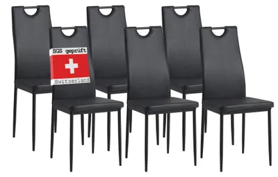 Produktbild von Esszimmerstühle SALERNO , 6-er SET, Schwarz