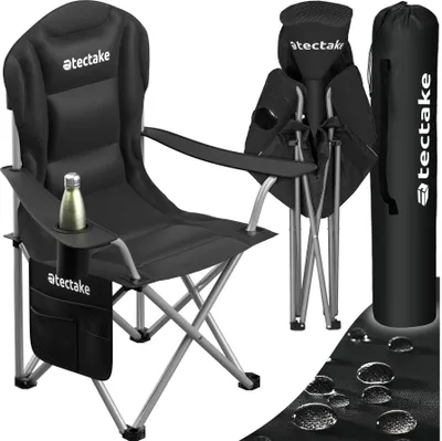 Produktbild von tectake® Gepolsterter Campingstuhl MTX 88,5 x 55 x 103 cm, Belastbarkeit 120 kg