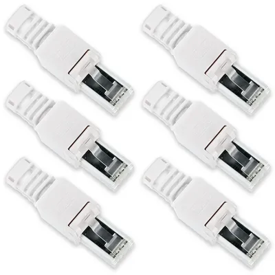 Produktbild von 6x CAT 6A RJ45 Netzwerk Stecker Netzwerkstecker CAT 7 6 5 LAN Kabel werkzeuglos