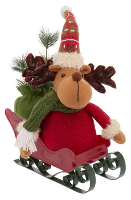 Produktbild von Weihnachtsrentier snovi mit schlitten, h. 40 cm - Feeric Lights & Christmas