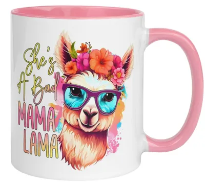 Produktbild von Tasse Mama – „She’s a Bad Mama Lama“ – Beste Mama Geschenk Becher zum Muttertag
