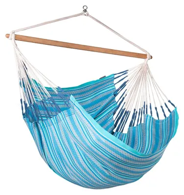 Produktbild von La Siesta Hängesessel Kingsize HABANA azure blau aus Baumwolle Hängestuhl