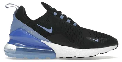 Zdjęcie produktu dla Nike Air Max 270 w kolorze czarnym z metalicznym srebrem i odcieniem Royal Pulse (damskie) - rozmiar EU 43