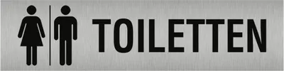 Produktbild von Dreifke® Aufkleber - Piktogramm Toiletten Damen/Herren, Edelstahl, selbstkleb...