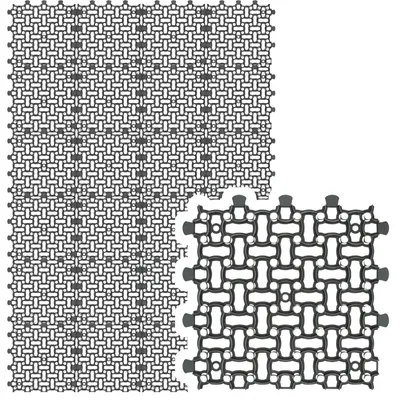 Produktbild von GARDENIX  Rasengitter Paddockplatte 24x 50x50 cm (6,00m²) Rasenwaben Parkplatzrasen Rasenmatten Kiesgitter Rasengitterplatten Schwarz