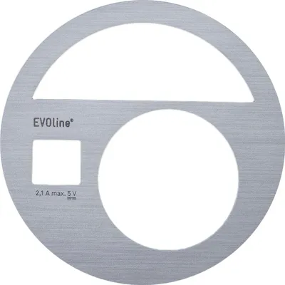Produktbild von EVOline Circle80 Dekorblende Edelstahl-Effekt