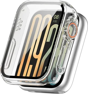 Image de Pour Xiaomi Smart Band 9 Pro Housse plastique PC Smart + verre trempé H9 Transparent