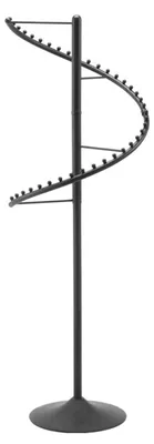 Kleiderständer, 38 Kugeln, 180 cm, schwarz, Metall, drehbar