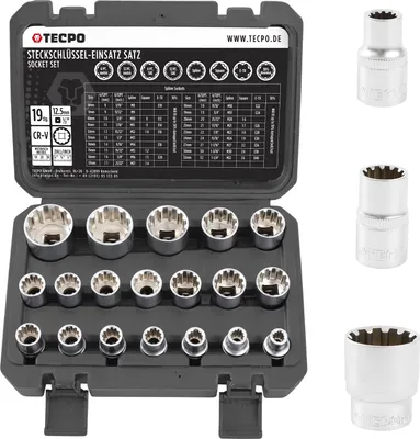 Produktbild von TECPO Universal Steckschlüssel Satz 19-tlg.
