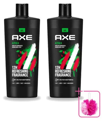 Produktbild von 2 x AXE Douchegel Africa - 700 ml - Sparpackung - 2 Stücke