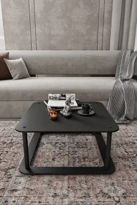 Produktbild von Skye Decor, Hochwertiger Couchtisch, Schwarz, 70 x 38 x 70 cm | 100% MDF, Komprimierte Kraftbeine | Moderner, industrieller Stil für Ihr Zuhause, elegant und funktional.