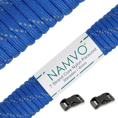 Produktbild von Paracord-Seil, 30 Meter - Paracord 550 - Reflektierend - 4 mm Durchmesser - Schimmelresistent - Für Camping/Überleben
