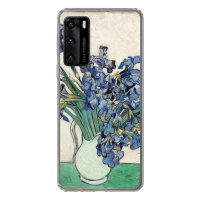Produktbild von MuchoWow® Handyhülle Schutzhülle Hülle für Huawei P40 Stilleben mit Schwertlilien - Vincent van Gogh Silikon Softcase Handy Hülle - Handytasche