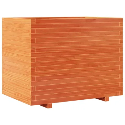 Image de Jardinière cire marron 90x60x72 cm bois de pin massif
