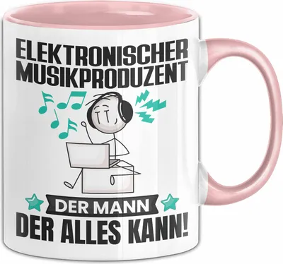 Produktbild von ElektronischerMusikproduzent Tasse Geschenk für ElektronischerMusikproduzent Der Mann Der Alles Kann Geschenkidee zum Geburtstag (Rosa)