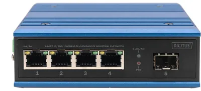 Produktbild von Digitus 4P Gigabit PoE Switch Ind. Unmanaged 1xSFP