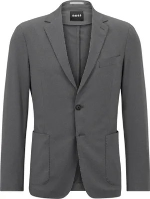 Produktbild von Hugo Boss BOSS Herren P-Hanry-J-WG-232 Fein gemustertes Slim-Fit Sakko aus funktionalem Stretch-Gewebe uni 1202-99-04569