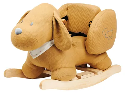 Immagine prodotto di Nattou - Charlie de hond (caramello) - Cavallo a dondolo di peluche dai 10 mesi in su