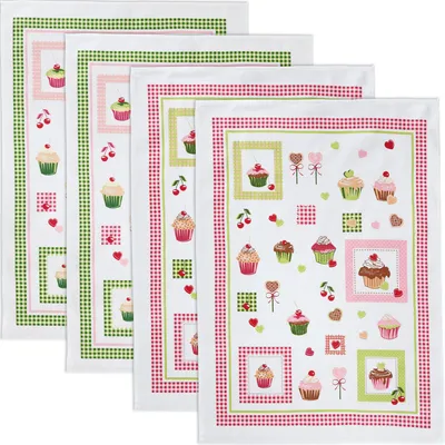 Produktbild von Erwin Müller Geschirrtuch 4er-Pack Muffin 50x70 cm