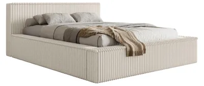 Produktbild von Selsey AFFOLIO - Polsterbett mit Breitcord-Bezug und Stauraum, Creme, 140x200 cm