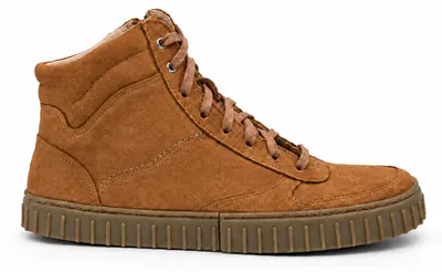 Zdjęcie produktu dla Wysokie sneakersy barefoot - TERRA COGNAC SUEDE 37 EU Brąz