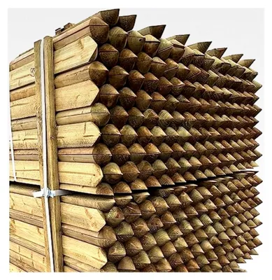 Produktbild von Halbrundlatten Zaunbretter kesseldruckimprägniert (8 cm x 150 cm)