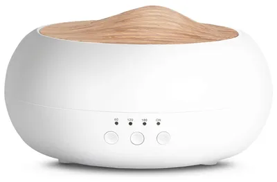 Productafbeelding van Aromadiffuser 250 ml, ultrasone aromatherapie diffuser voor etherische oliën, luchtbevochtiger, warmwit licht, wit