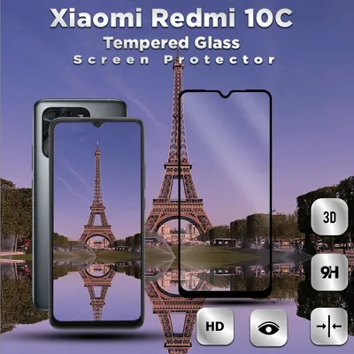Produktbild von Xiaomi Redmi 10C – gehärtetes Glas 9H – 3D-Displayschutz in Superqualität