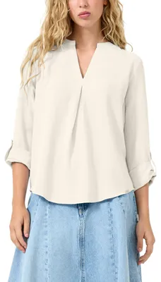 Produktbild von s.Oliver Damen Bluse – Regular Fit, Langarm mit Umschlag