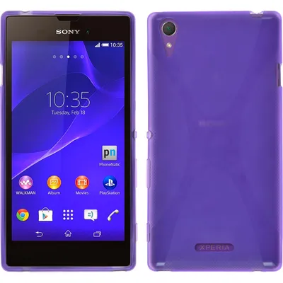 Produktbild von PhoneNatic Case kompatibel mit Sony Xperia Style - lila Silikon Hülle X-Style + 2 Schutzfolien