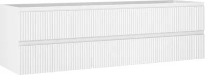 Zdjęcie produktu dla Mexen Rivel szafka łazienkowa podumywalkowa 160 cm, 2 szuflady, ryflowana , biała mat - 91A20-16047-2-BFF01