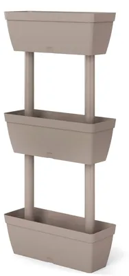 Image de Omgoods - Pot de fleurs vertical en plastique avec 3 niveaux